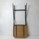vintage rattan and metal folding chair