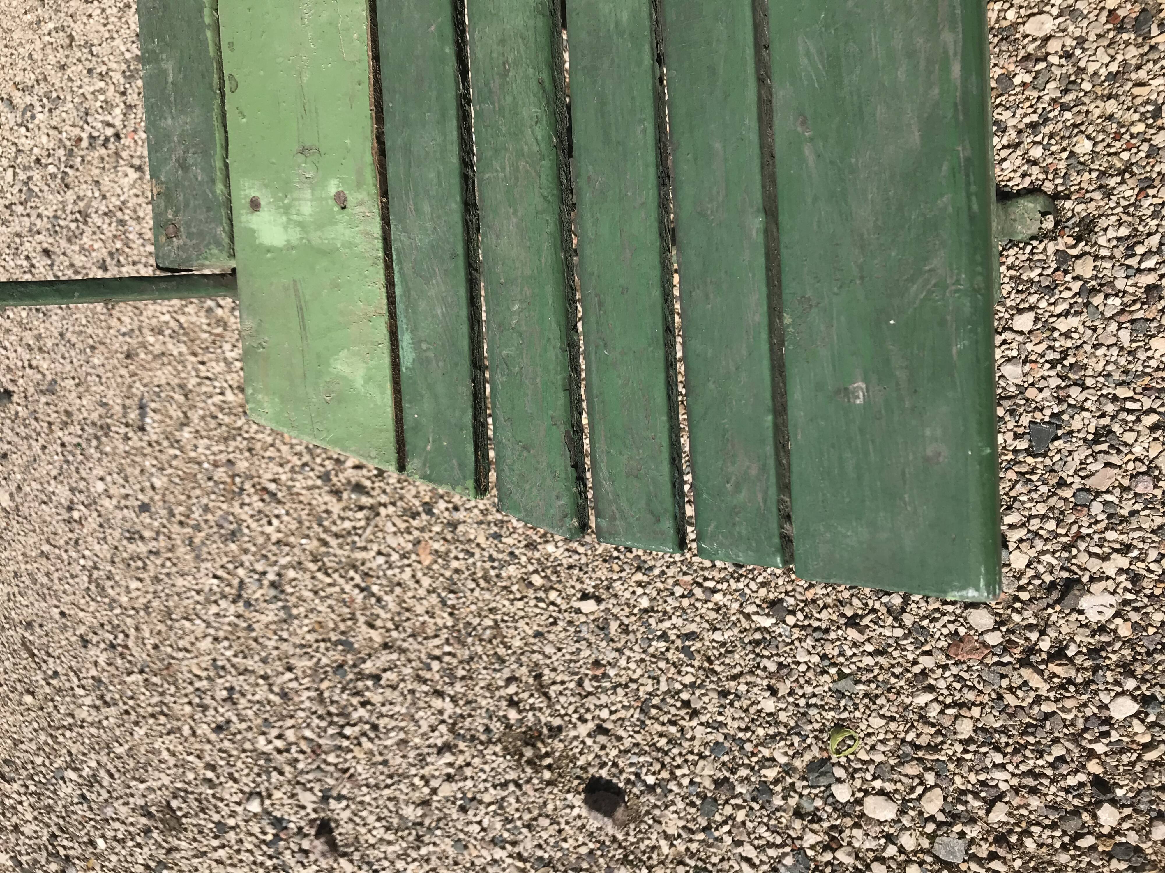 Banc de jardin pliant 1900 vert