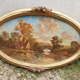 Oil on art deco panel