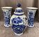 Set of Royal Delft blue vases.