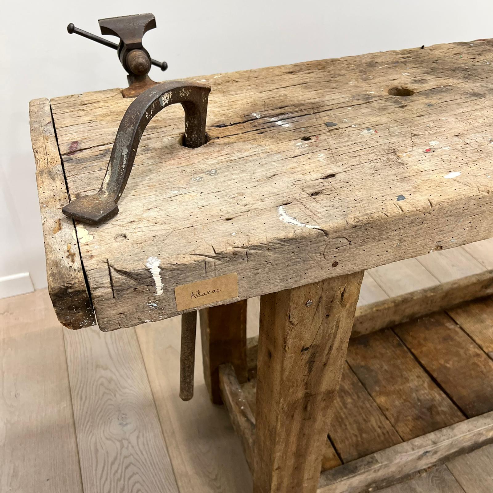 Etabli en bois massif ancien
