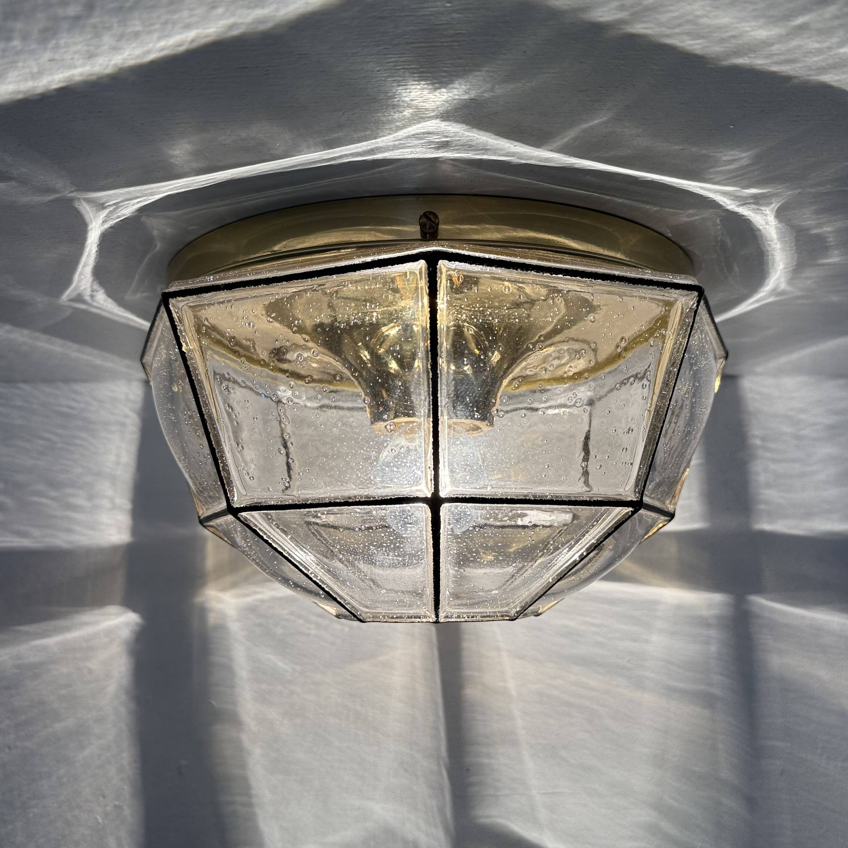 Limburg Glashütte ceiling lamp , 1970s