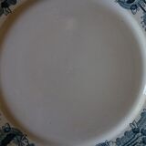 2 flat old plates (ø 25 cm) earthenware terre de fer creil montereau massena
