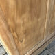 Raw wood sliding door counter