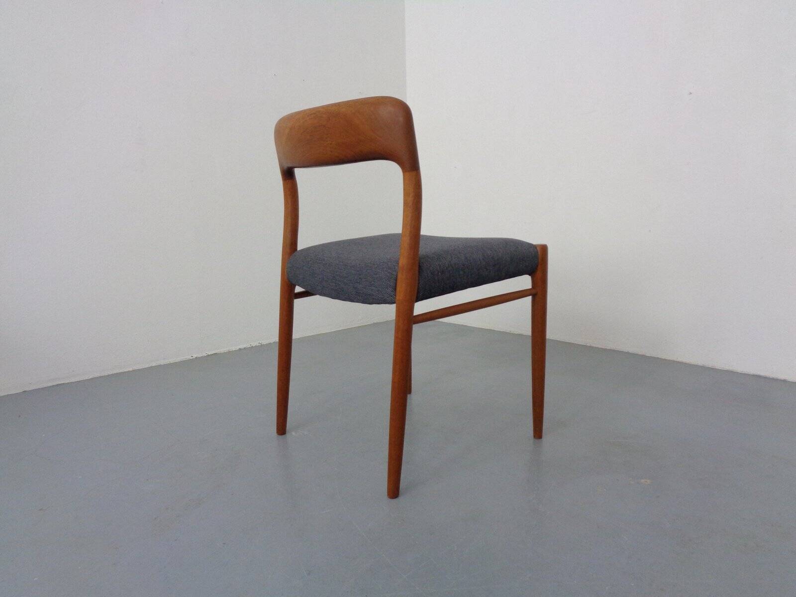 Danish Model 75 Chair in Oak by Niels Otto Møller for J.L. Møllers, 1960s