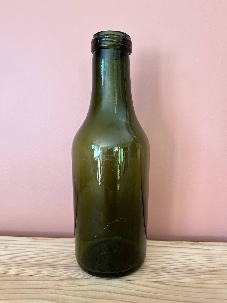 Antique bottle made of thick glass