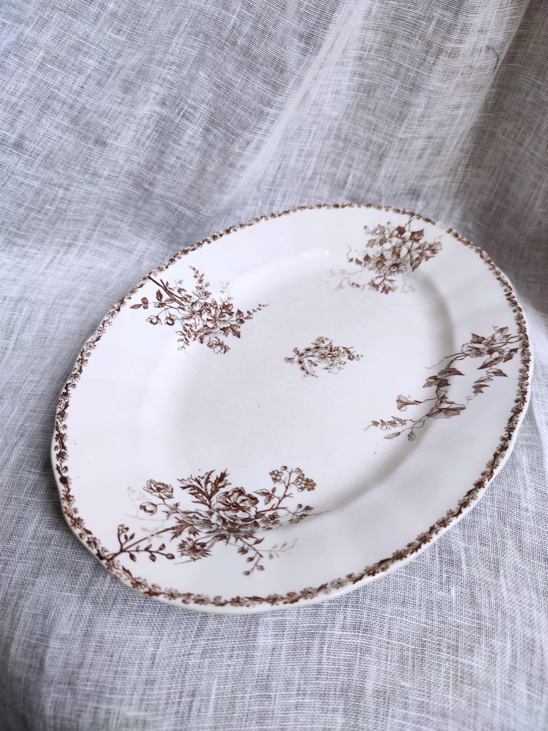 Large oval dish HB-Cie Service Moscow Iron Earth