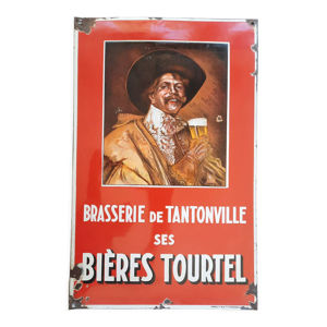 Ancienne plaque émaillée Bières