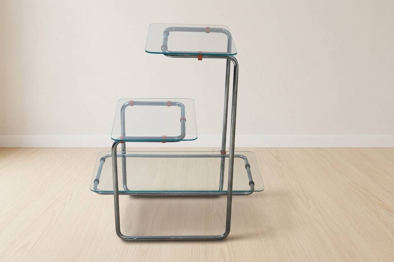 Flower stand, art deco style, bentwood, Thonet B 136 by Emile Guyot, 1930s