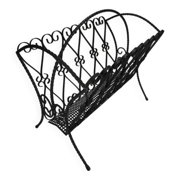vintage wrought iron magazine rack Chaty Vallauris