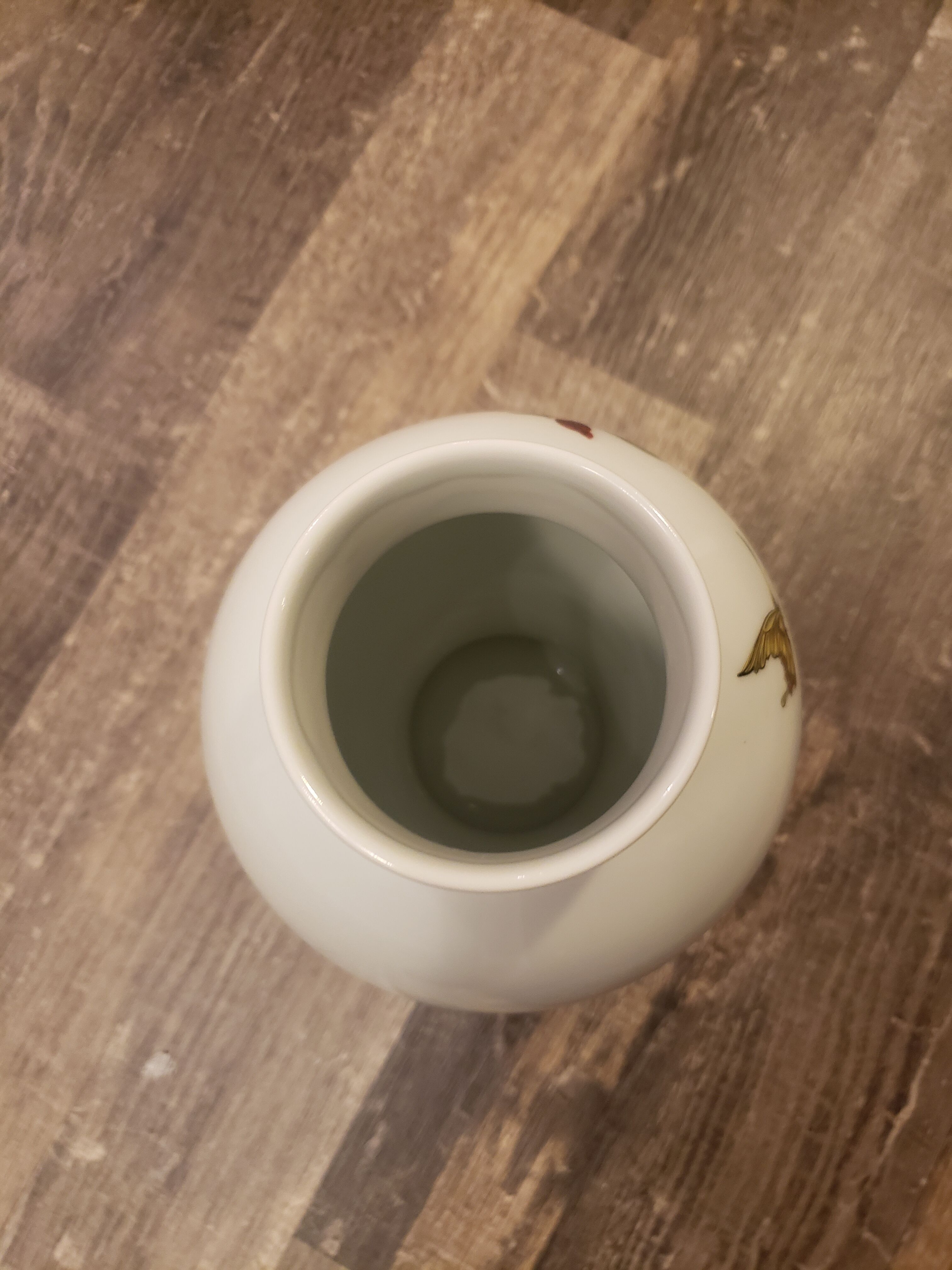 Limoges porcelain vase floral decoration