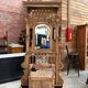 Entrance hall wardrobe in walnut, late 19th century.