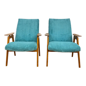 Blue vintage armchairs