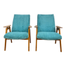 Blue vintage armchairs