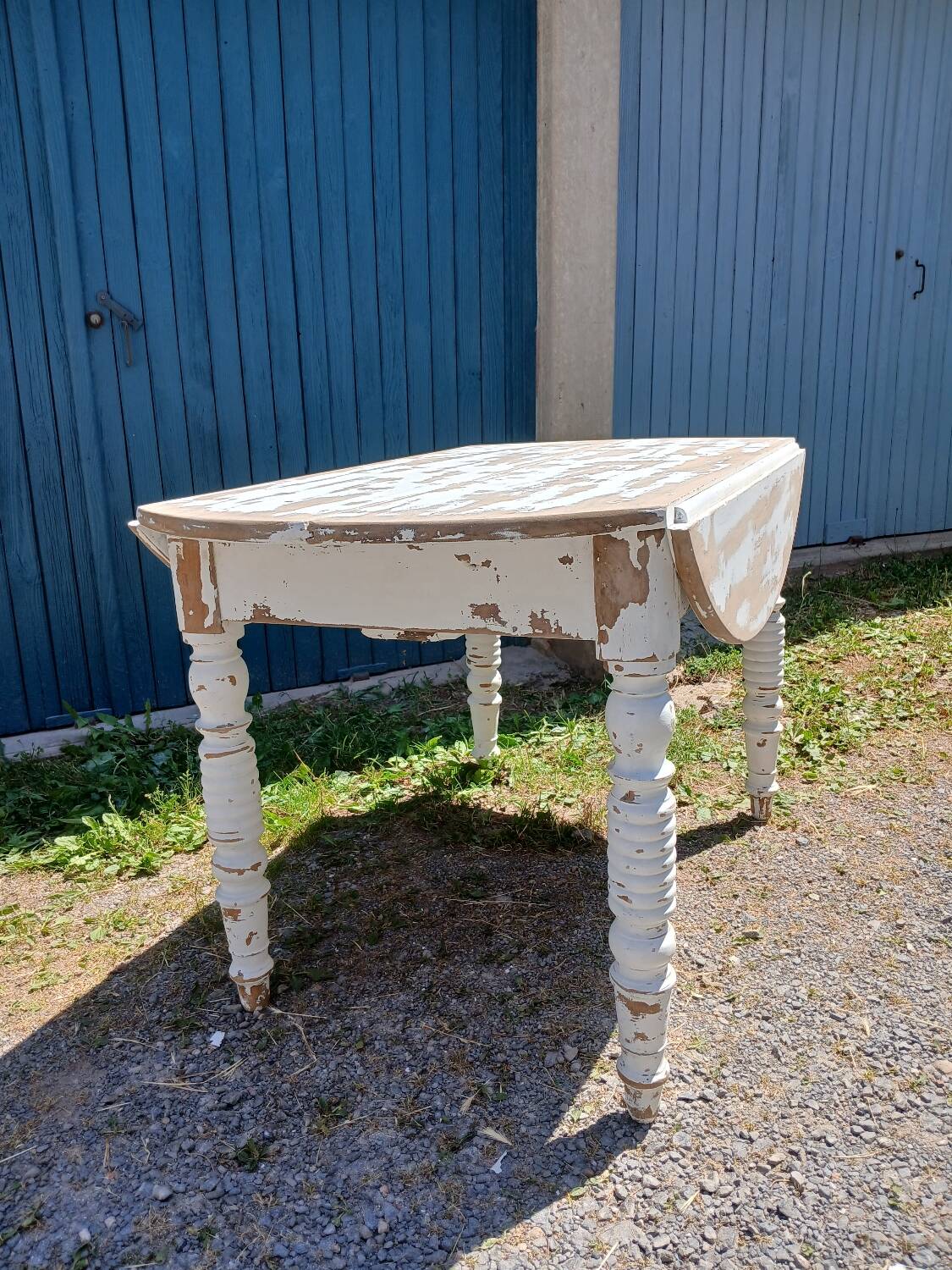 Table ovale vintage à rabats