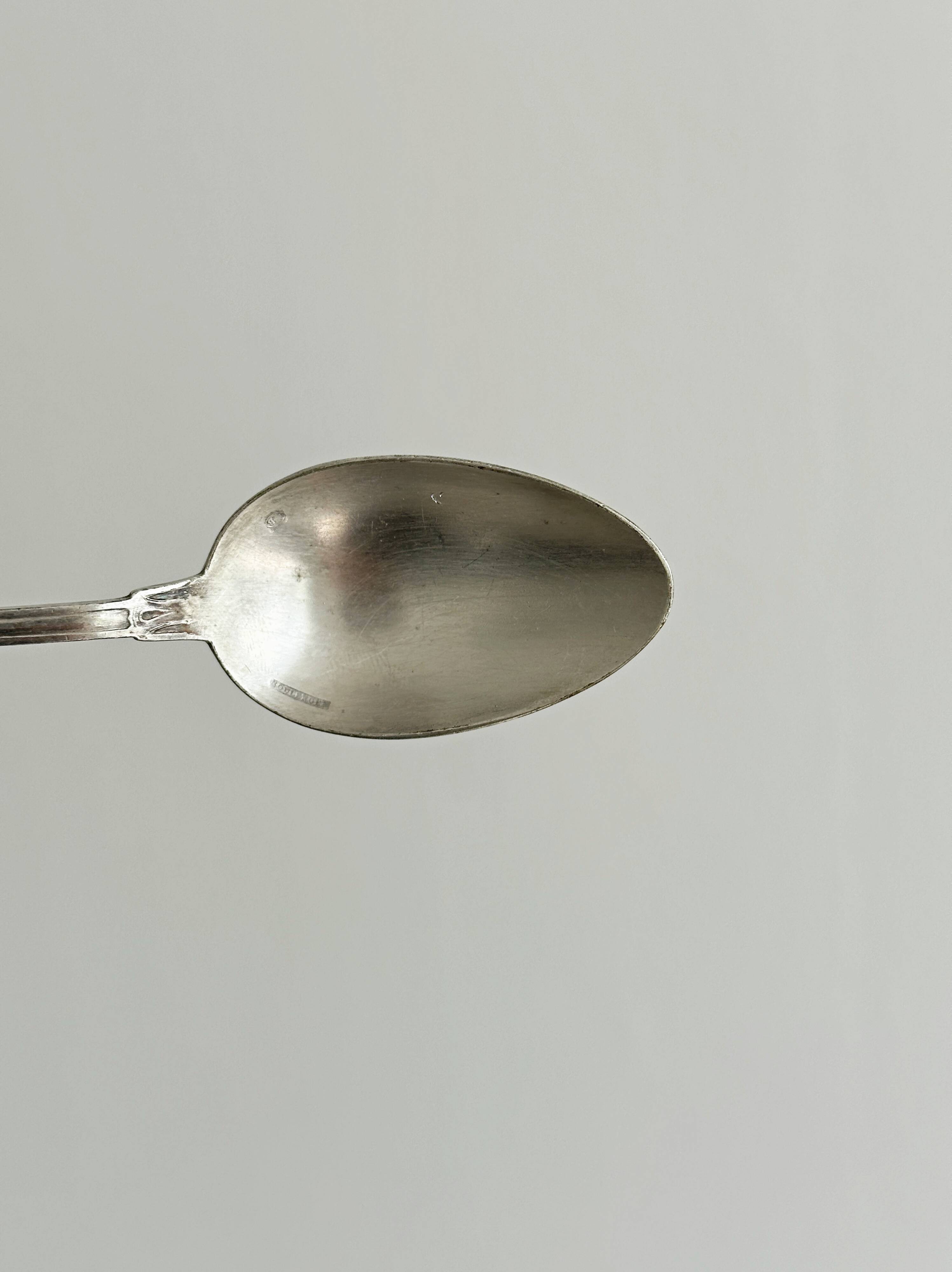 Set of 6 small metal spoons
