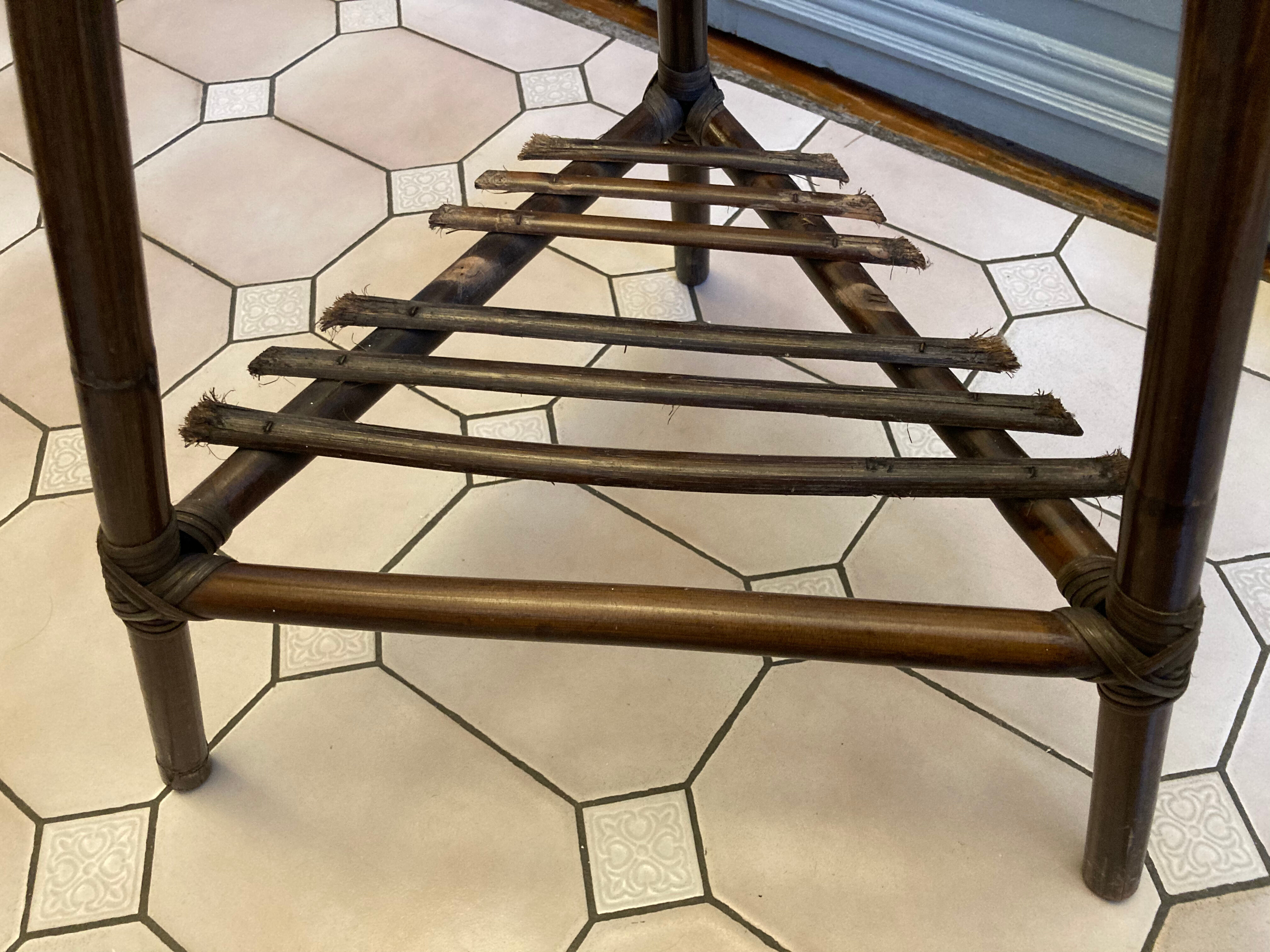 Vintage rattan plant holder