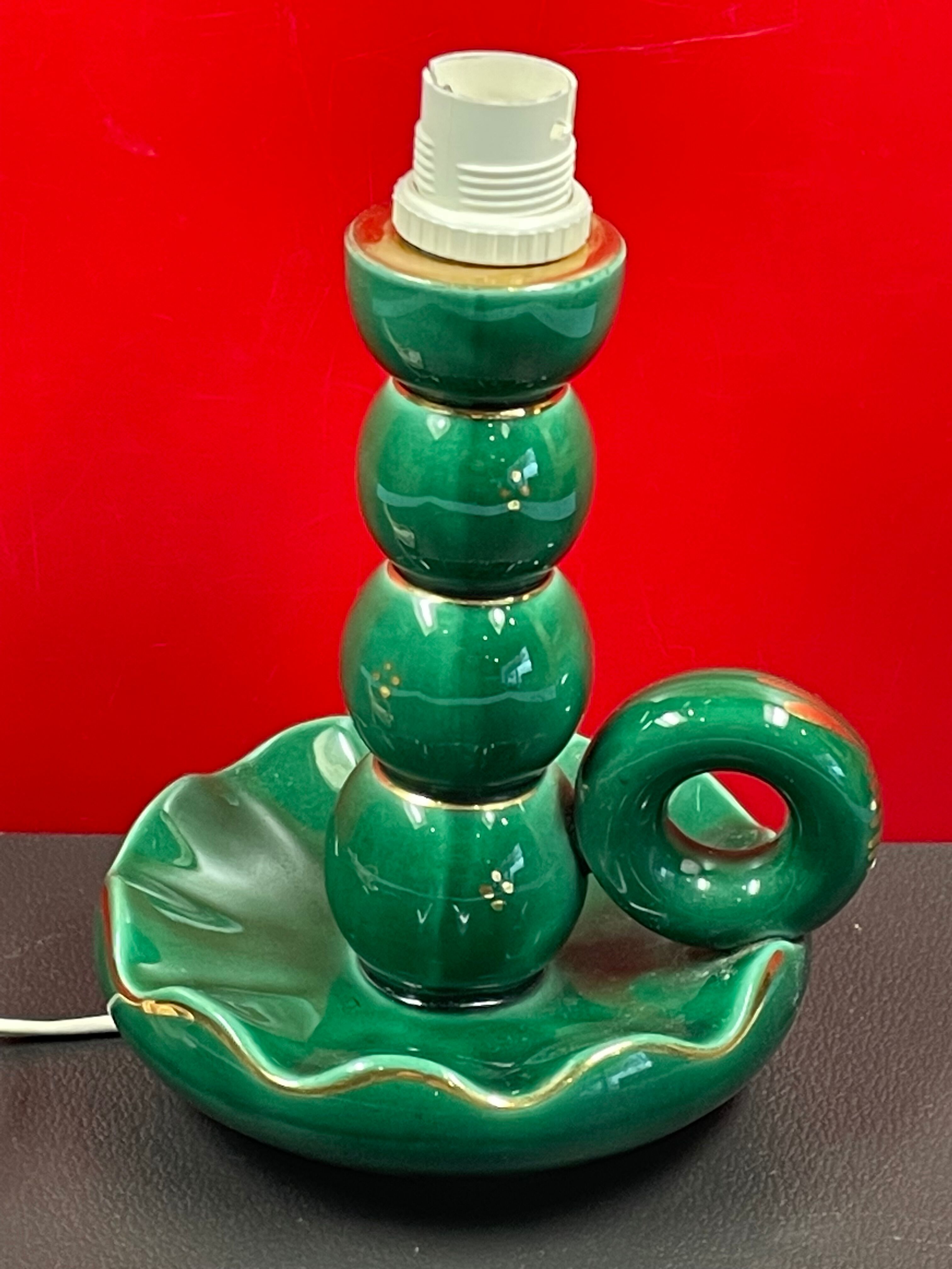 foot of lamp candlestick faience of St Clement around 1950