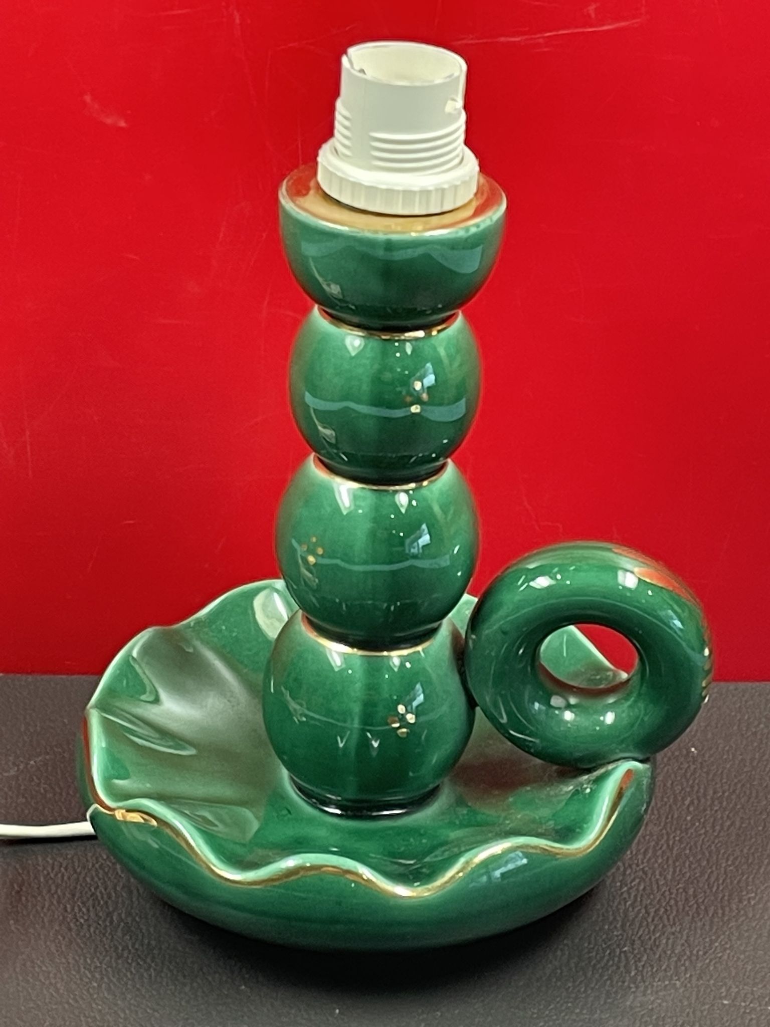 foot of lamp candlestick faience of St Clement around 1950