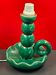 Pied de lampe bougeoir faience de St Clément vers 1950