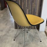 Fibreglass chair skai vinyl DSR Eiffel yellow Eames Herman Miller