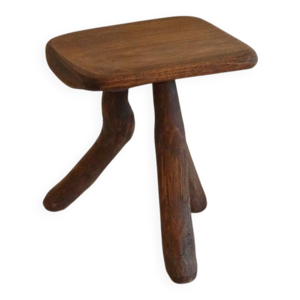 Tabouret tripode en bois - massif