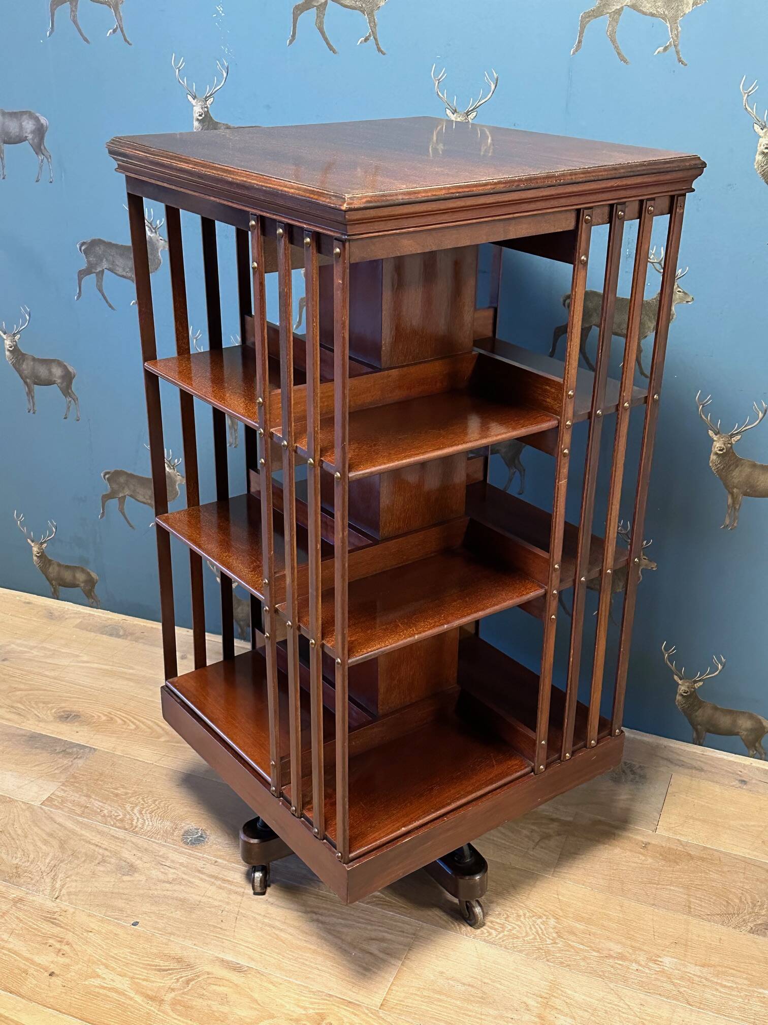 Antique revolving bookcase