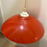 Suspension in red enamelled metal