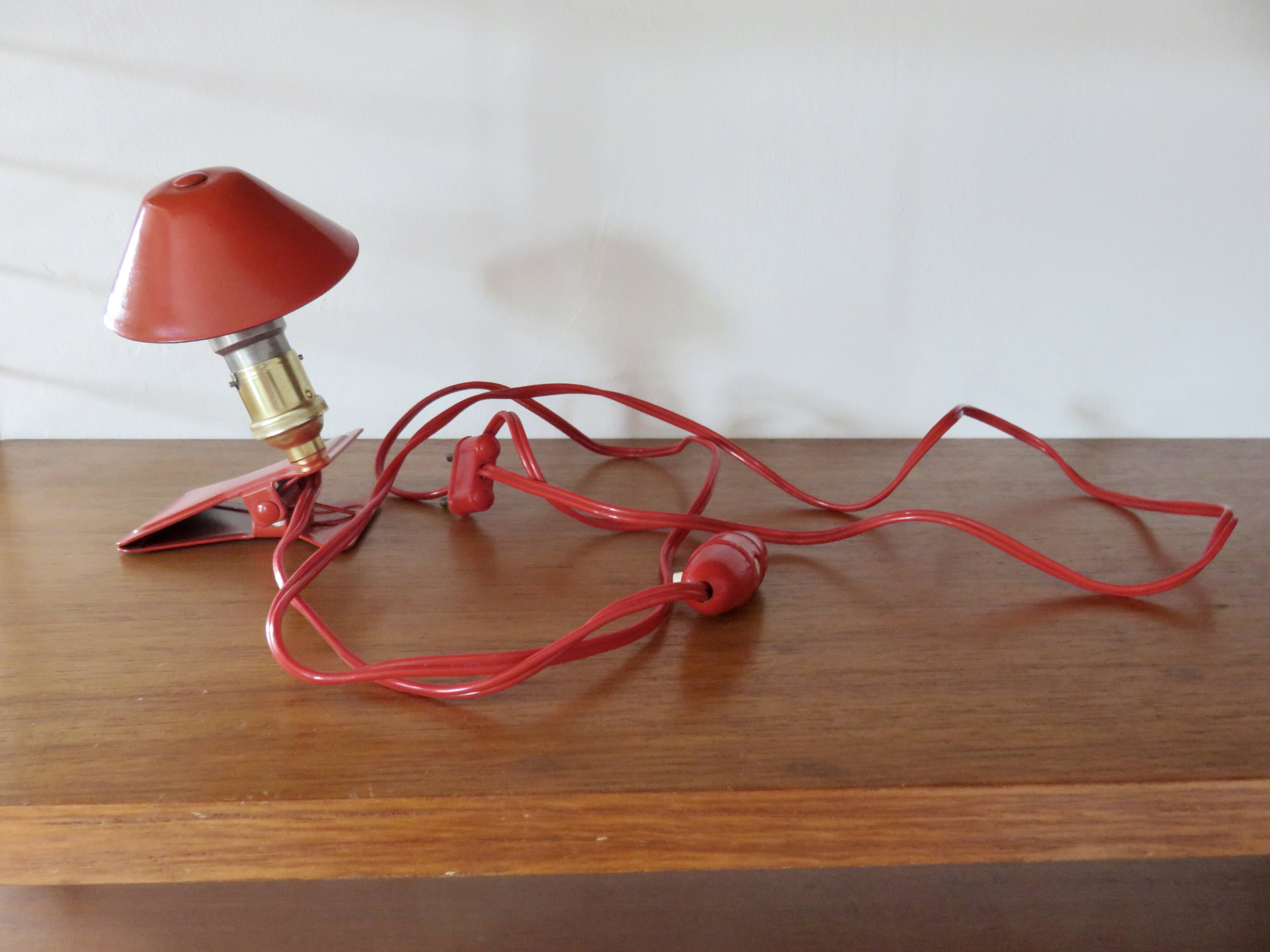 Lampe champignon à pince années 50 60