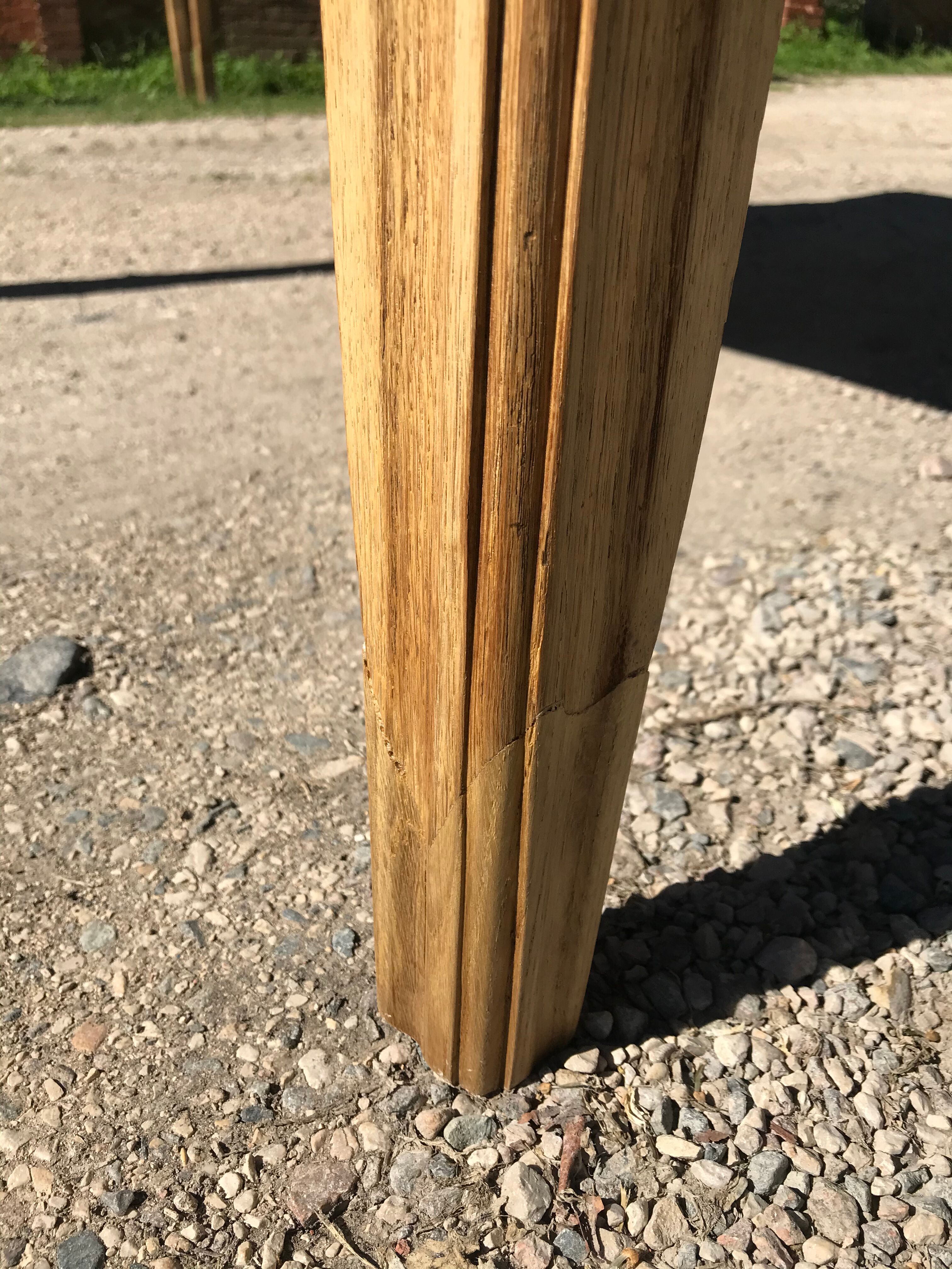 Renovated oak art deco farm table