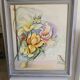 Tableau Huile sur Toile Onirique Profil féminin, fleurs, Oiseaux Michallon