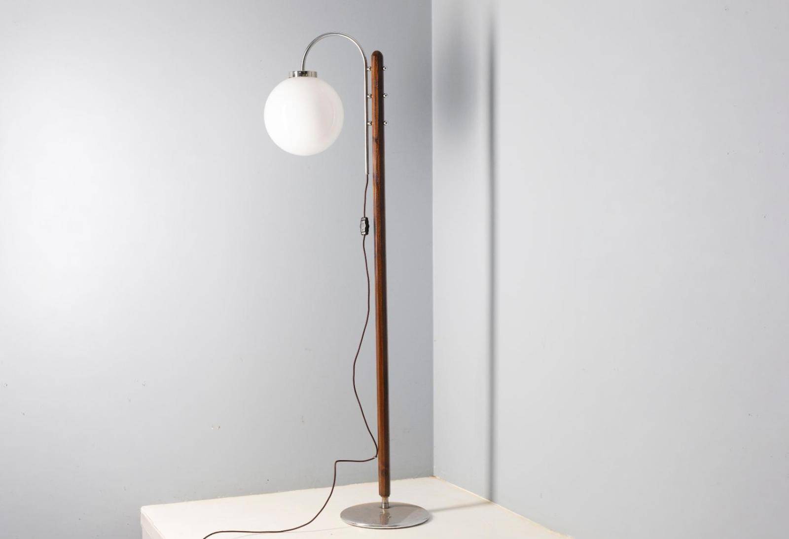 Standard lamp, Jindřich Halabala, 1930s–1940s, Czechoslovakia