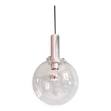 Space Age pendant light in bubbled blown glass, 1970s