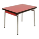 Extendable table + drawer in red Formica – Vintage