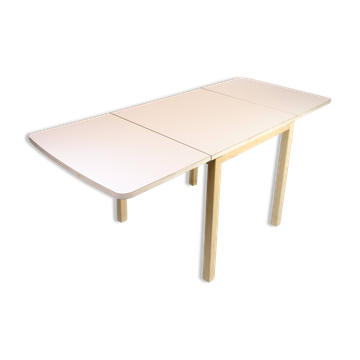 Table à abattants en stratifié blanc et chêne, modèle 517 par Haslev Møbelsnedkeri