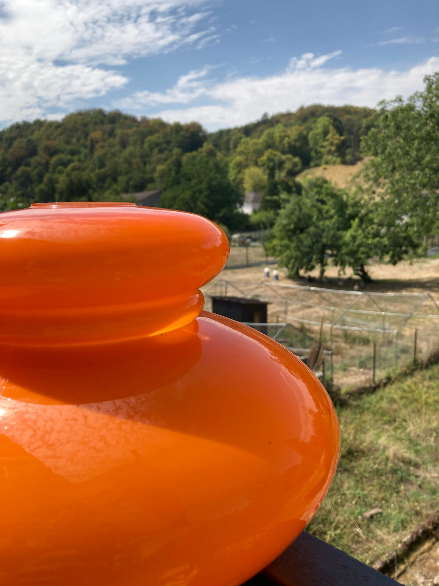 Opaline orange suspension Space Age