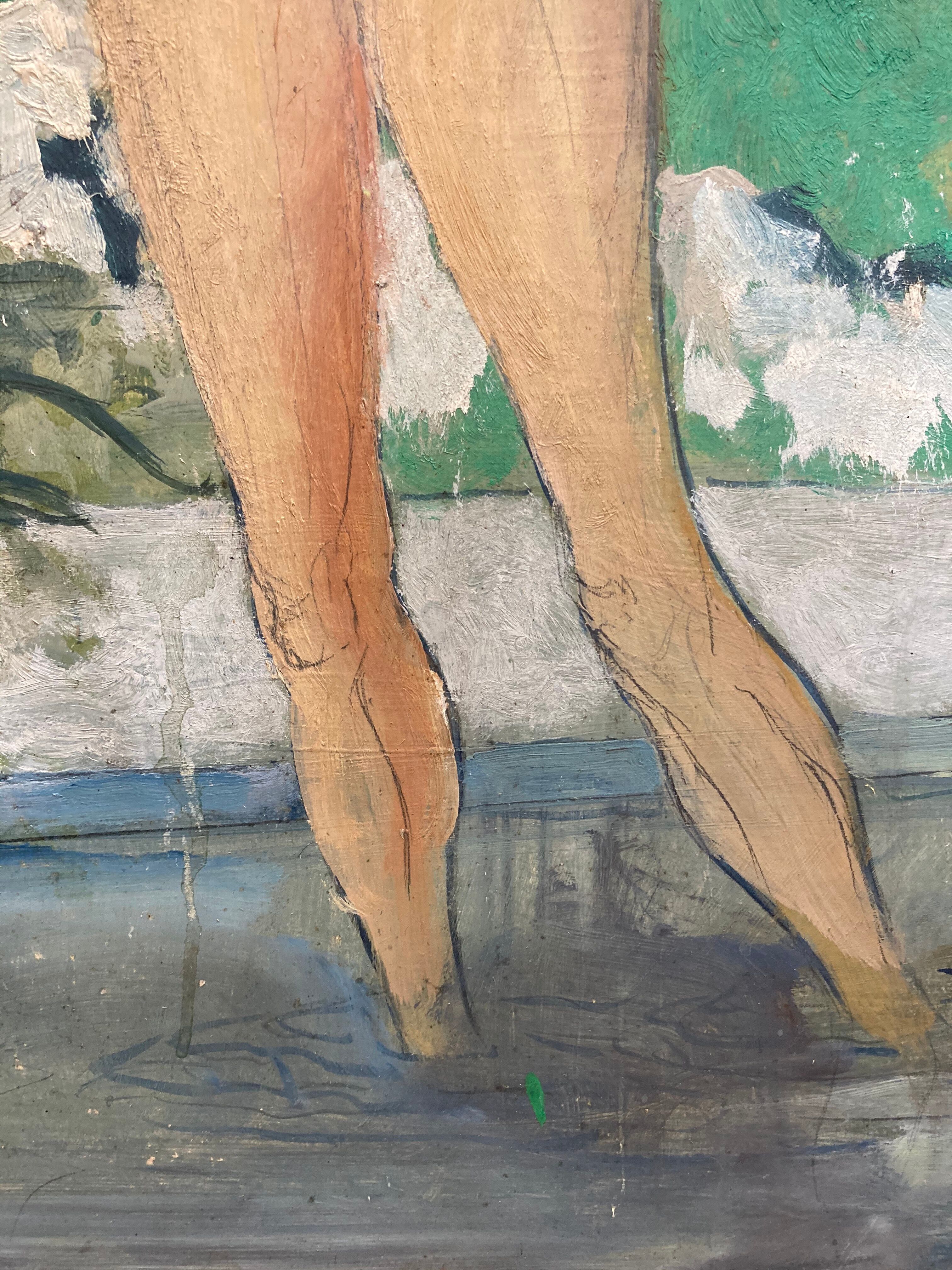 Oil on sign "The Three Graces"