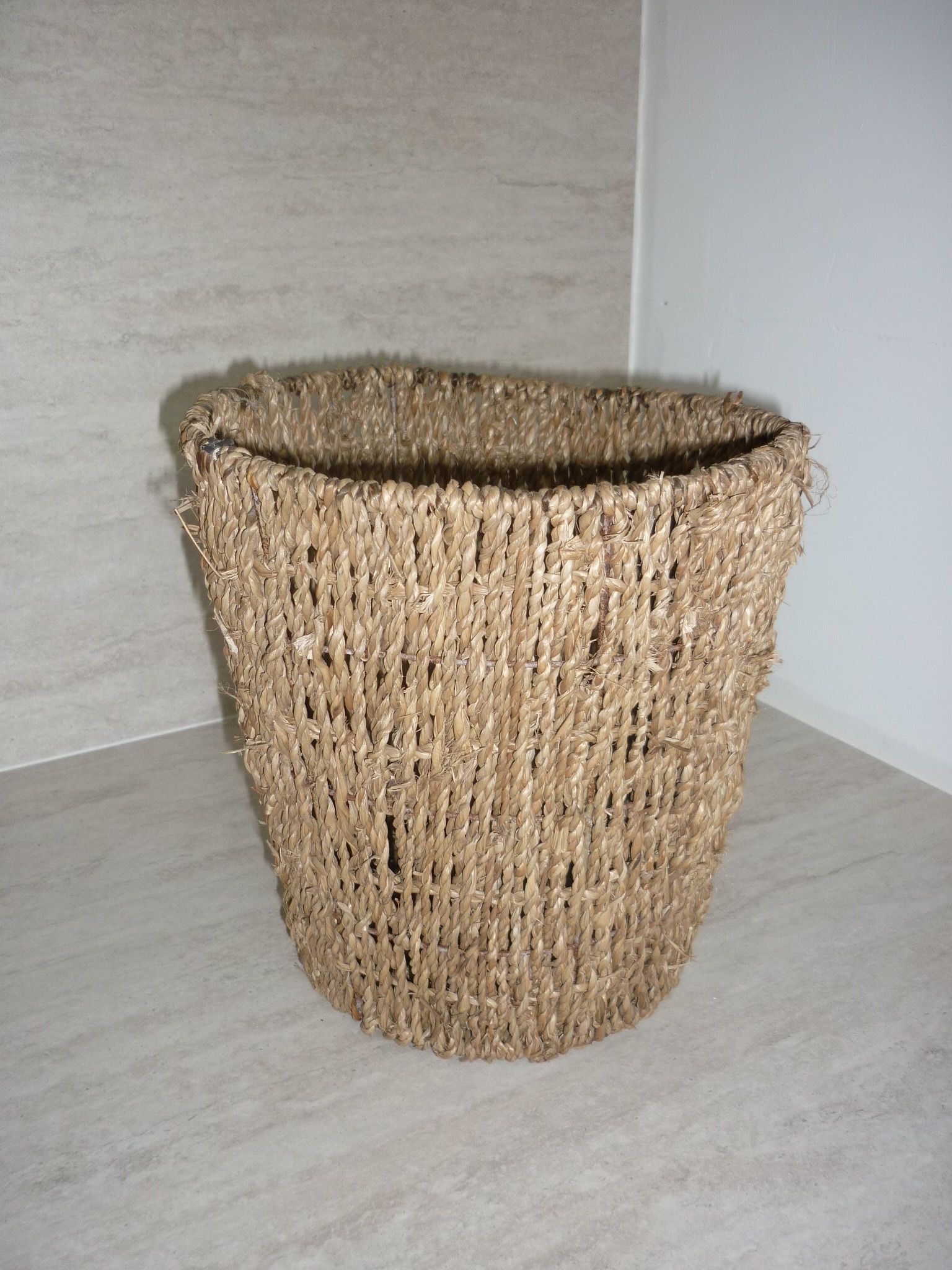 Panier corbeille à papier en corde tressée