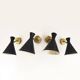 Suite of 4 Italian design wall lights 1950