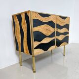 Contemporary Bamboo and Brass Chest, Italy