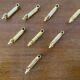 Set of 8 antique privilege knife holders gold metal duck vintage