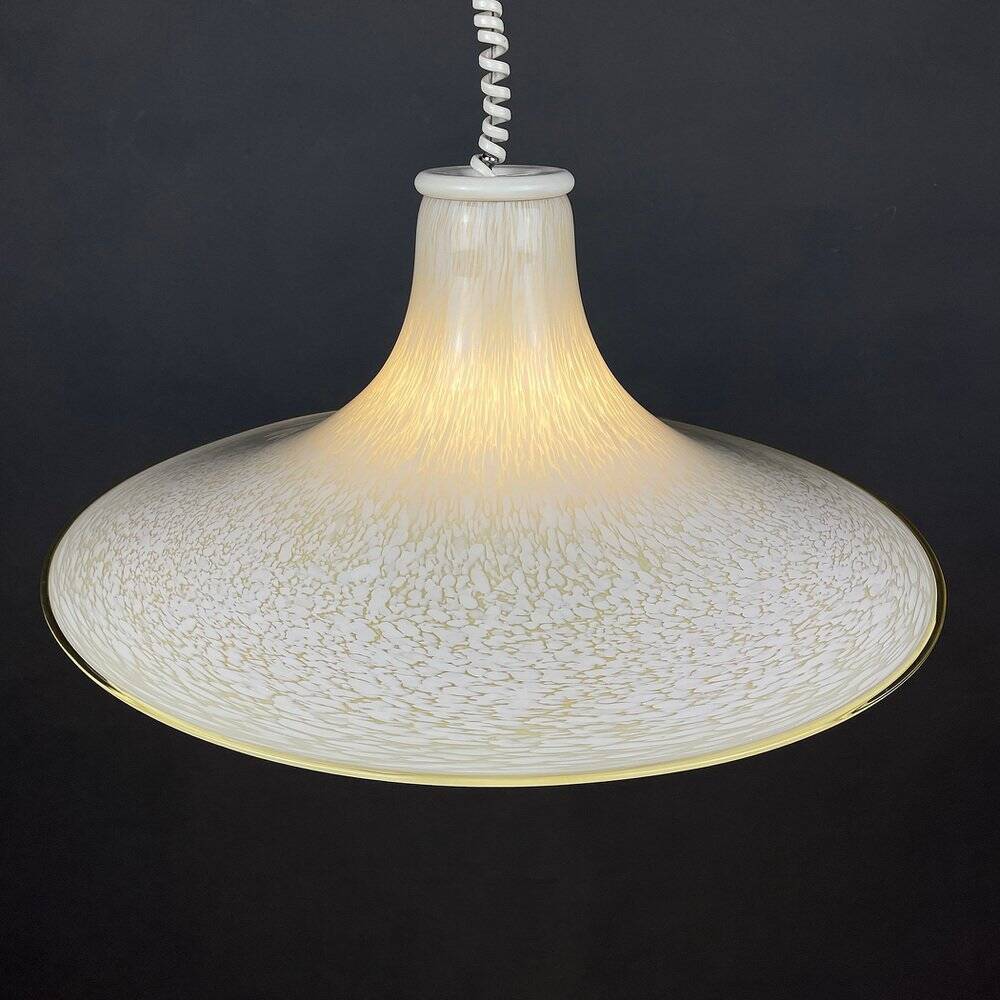 Beige Murano Glass Pendant Light from the Mid-Century, Italy, 1970s