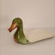Plat de service fois gras tête canard duck serving dish vintage nöel christmas