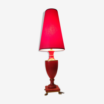 Lampe de style italien en marbre rouge