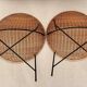 Pair of Rattan Lounge Chairs, Italy, 1970s