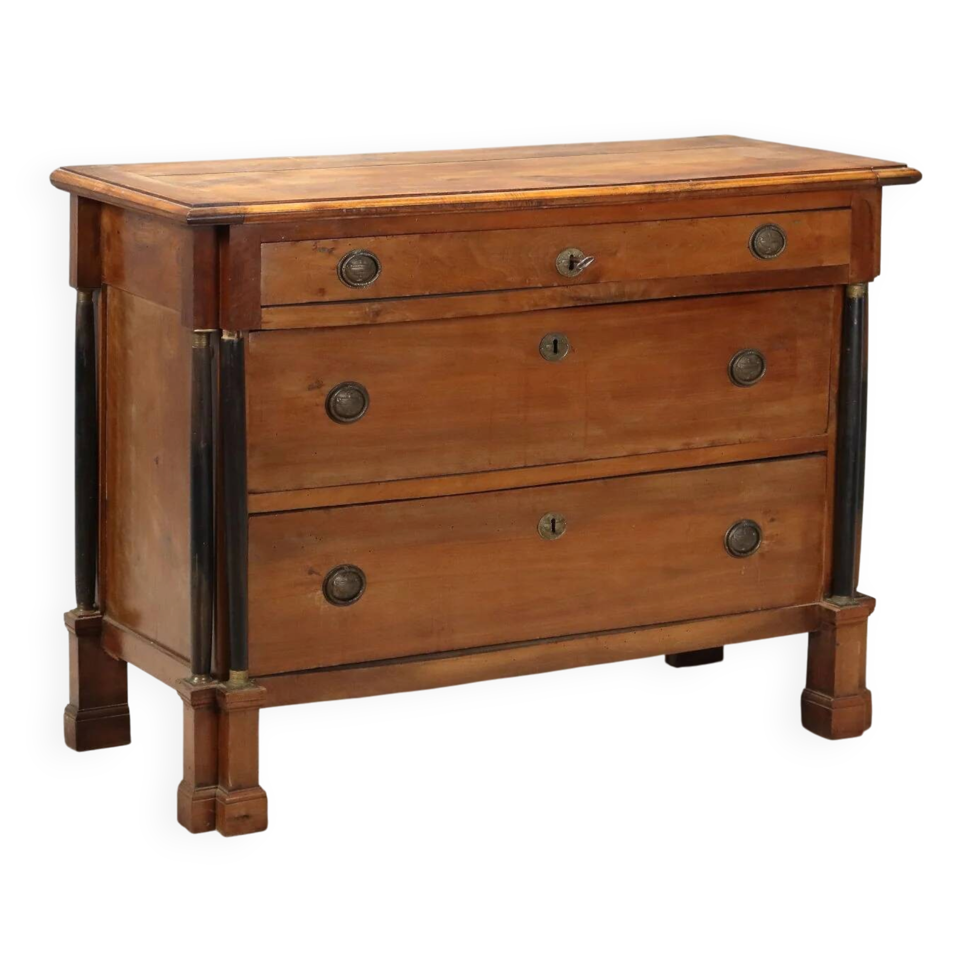 Commode Napoléon III en noyer - Italie fin XIXe siècle