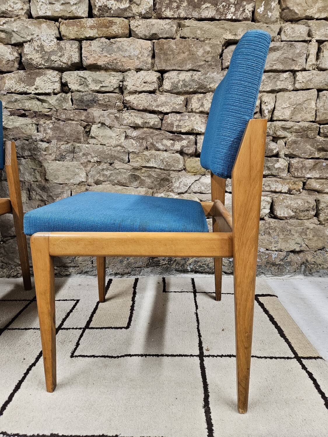 Pair of vintage Scandinavian armchair chairs 1970