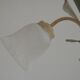French Vintage 3 Light Lavender Lily Chandelier with Glass Shades 5480