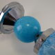 Double ceiling suspension lamp globe in glass