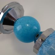 Double ceiling suspension lamp globe in glass